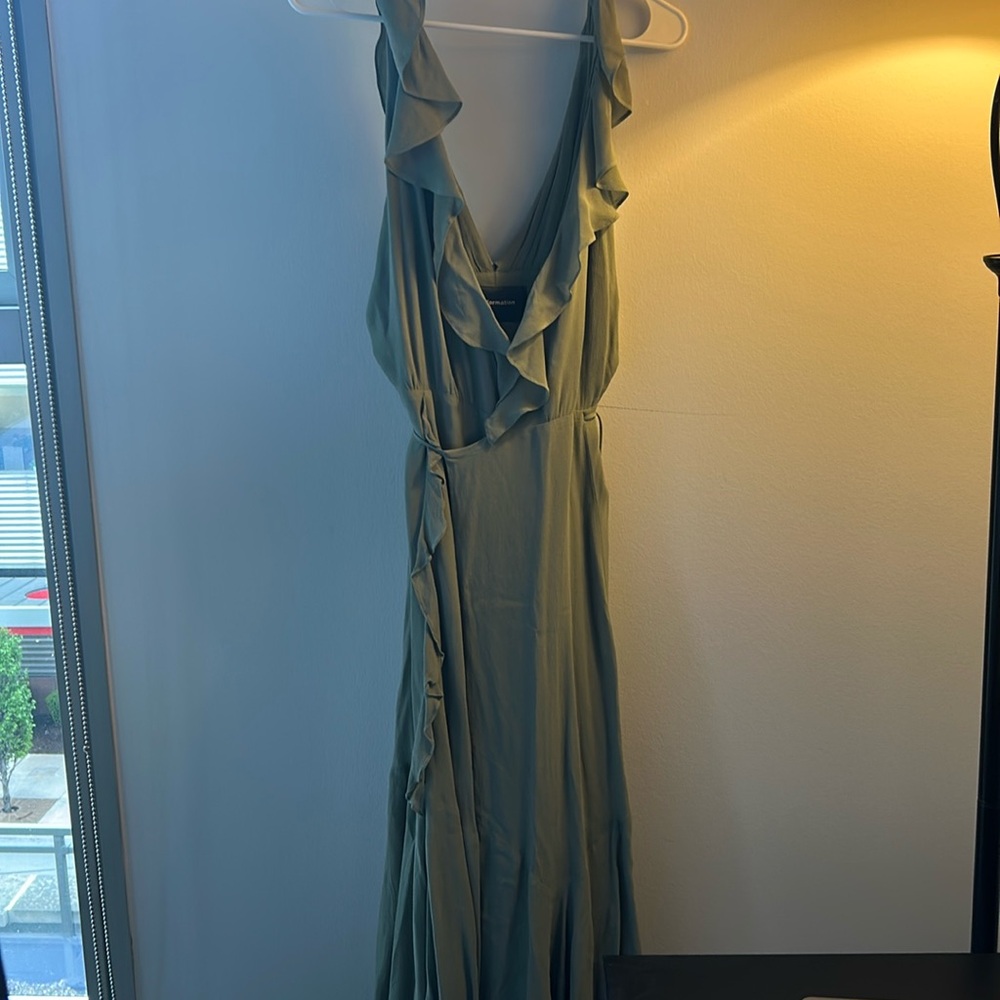 Reformation Green Dress